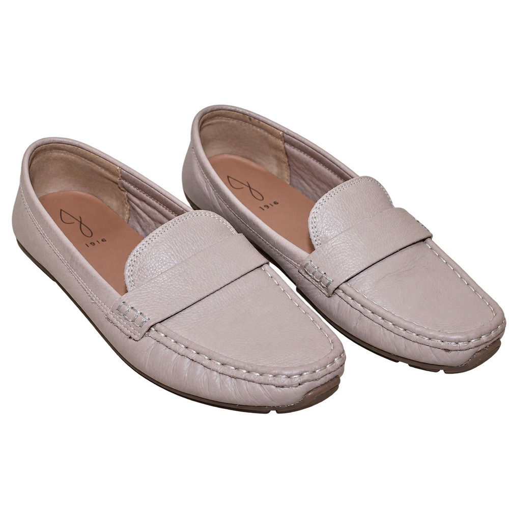 Joie Pebbled Leather Driving Moccasin Loafers Women Size 9 Mauve Quiet Luxury